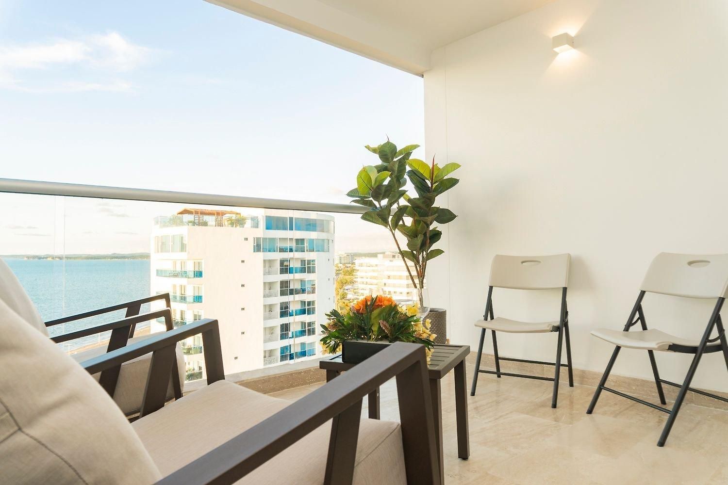 Acogedora Frente Al Mar + Vista Cb1427 Apartamento *